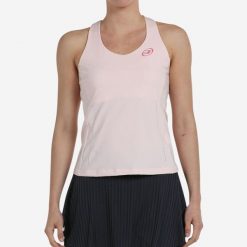 Koszulka na ramiączka do padla damska Bullpadel Envio. Czerwone koszulki sportowe damskie bullpadel, s, bez wzorów, z dżerseju, bez kołnierzyka, bez ramiączek. Za 169.99 zł.