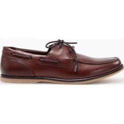 Skórzane mokasyny - Brązowy. Mokasyny męskie marki Reserved. Za 249.99 zł.