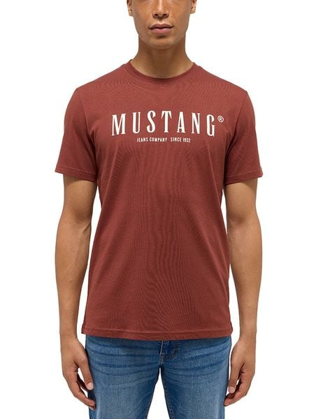 Męski T-Shirt Mustang Style Austin Cinnamon 1015826 3238. T-shirty męskie Mustang, m, bez wzorów, bez kołnierzyka. Za 69.99 zł.