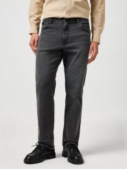 Męskie Spodnie Jeansowe Wrangler Texas Whispered Wash 112362477, W33 L34. Czarne spodnie materiałowe męskie Wrangler, l, bez wzorów, z denimu, eleganckie. Za 239.99 zł.