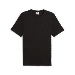 Koszulka Essentials Elevated Structured PUMA Black. Czarne koszulki sportowe męskie Puma, l, bez wzorów, bez kołnierzyka, bez ramiączek, na fitness i siłownię. Za 138.35 zł.