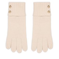 Rękawiczki LAUREN RALPH LAUREN. Białe rękawiczki damskie Lauren Ralph Lauren, bez wzorów, z dzianiny. Za 329.99 zł.