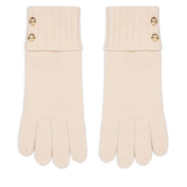 Rękawiczki LAUREN RALPH LAUREN. Białe rękawiczki damskie Lauren Ralph Lauren, bez wzorów, z dzianiny. Za 329.99 zł.