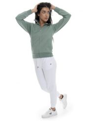 Bluza lekki z bawełna z kieszenie na co dzień. Niebieskie bluzy damskie LEONE 1947 APPAREL, l, bez wzorów, z bawełny, bez kaptura. Za 218.92 zł.