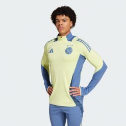 Bluza Ajax Amsterdam Tiro 24 Competition Training. Zielone bluzy męskie Adidas, xl, bez wzorów, z dresówki, bez kaptura. W wyprzedaży za 259.75 zł.