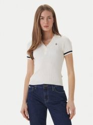 Guess Jeans Sweter W6GRZ1 Z3P32 Écru Slim Fit. Swetry damskie Guess Jeans, xs, z aplikacjami, z jeansu, bez kołnierzyka, bez ramiączek, bez kaptura. Za 349.99 zł.