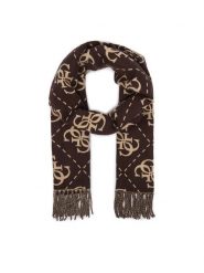 Guess Szalik AM9666 POL03 Brązowy ciemny. Brązowe rękawiczki damskie Guess, z aplikacjami, z poliesteru. Za 234.99 zł.
