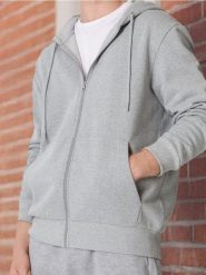 Bluza z kapturem - szary. Szare bluzy męskie Sinsay, l, bez wzorów, z bawełny, z kapturem. Za 49.99 zł.