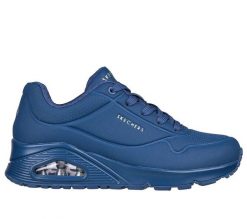 Sneakersy damskie Skechers Uno-Stand On Air buty sportowe niebieskie (73690-BLU). Niebieskie obuwie sportowe damskie Skechers, bez wzorów, z gumy, trekkingowe. Za 289.00 zł.