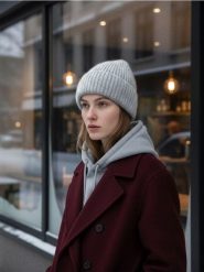 Prążkowana czapka beanie - szary. Szare czapki i kapelusze damskie Sinsay, bez wzorów, prążkowane. Za 15.99 zł.