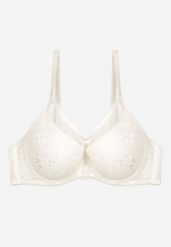 Jasnobeżowy Biustonosz Full Cup z Ozdobną Koronką Sovgis. Brązowe biustonosze Born2be, bez wzorów, z jeansu. Za 19.99 zł.