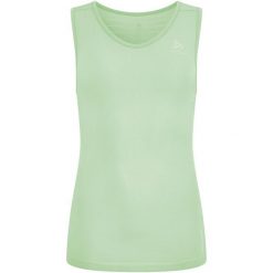 Koszulka damska Odlo PERFORMANCE X-LIGHT BL TOP v-neck singlet. Zielone t-shirty damskie Odlo, bez wzorów, bez kołnierzyka. W wyprzedaży za 179.99 zł.