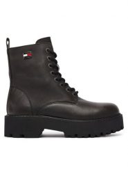 Tommy Jeans Trapery Tjw Platform Brushed Lth Boots EN0EN03141 Czarny. Czarne śniegowce i trapery damskie Tommy Jeans, z jeansu. Za 749.99 zł.