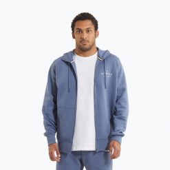 Bluza męska Pitbull Sampson Hooded Zip Sweatshirt. Niebieskie bluzy sportowe męskie PITBULL, l, bez wzorów, z bawełny, na fitness i siłownię. Za 229.99 zł.