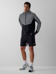 4F Spodenki do biegania odblaskowe męskie - czarne S. Czarne krótkie spodenki sportowe męskie 4f, l, bez wzorów, z materiału, do biegania. Za 199.99 zł.