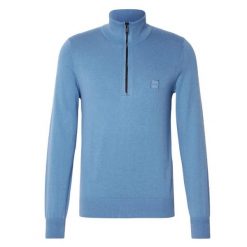 Bluza polarowa HUGO BOSS ZETRUST Niebieski. Niebieskie bluzy męskie Hugo Boss, bez wzorów, z polaru, bez kaptura, trekkingowe. Za 458.99 zł.