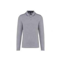 Koszulka polo pique z długim rękawem Kariban. Niebieskie bluzki z długim rękawem męskie KARIBAN, s, bez wzorów, z bawełny, bez kołnierzyka. Za 189.00 zł.