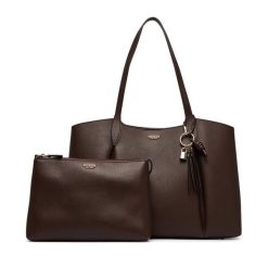 Torebka Guess. Brązowe torebki do ręki damskie Guess, z aplikacjami, bez dodatków. Za 634.99 zł.