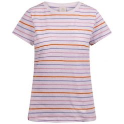 Damska Koszulka W Paski Michaela. Białe t-shirty damskie Trespass, m, bez wzorów, z bawełny, bez kołnierzyka. Za 87.99 zł.