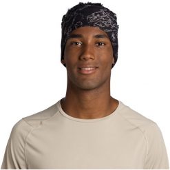 Opaska BUFF COOLNET UV® WIDE HEADBAND ANTER. Czarne czapki i kapelusze damskie Buff, bez wzorów. Za 79.90 zł.