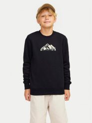 Jack & Jones Junior Bluza Mountain Logo 12263372 Czarny Relaxed Fit. Czarne bluzy dla chłopców Jack & Jones Junior, bez wzorów, z syntetyku, bez ramiączek, bez kaptura. Za 59.99 zł.