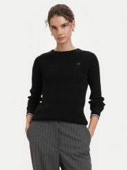Beverly Hills Polo Club Sweter P-SS26W-M537390BLK Czarny Regular Fit. Czarne swetry damskie Beverly Hills Polo Club, m, bez wzorów, z bawełny, bez kołnierzyka, bez ramiączek, bez kaptura. Za 269.99 zł.