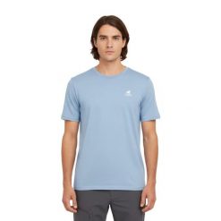 Męska koszulka trekkingowa z merynosów. Niebieskie koszulki sportowe męskie FJORK MERINO, m, bez wzorów, z wełny, bez kołnierzyka, bez ramiączek, trekkingowe. W wyprzedaży za 199.00 zł.