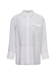 Msch Copenhagen bluzka koszulowa - MSCHBarrington Kobiety biały, S/M. Białe bluzki damskie MSCH Copenhagen, m, bez wzorów, bez kołnierzyka, bez ramiączek. Za 249.95 zł.