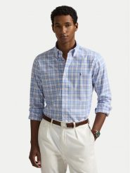 Polo Ralph Lauren Koszula 710968937001 Błękitny Custom Fit. Niebieskie koszule męskie Polo Ralph Lauren, l, bez wzorów, z bawełny, bez kołnierzyka, bez ramiączek. Za 569.99 zł.