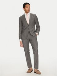 BOSS Garnitur H-Huge 50535023 Szary Slim Fit. Szare garnitury męskie Boss, bez wzorów, z wełny. Za 1,699.00 zł.