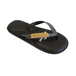 Espadryle Człowiek Brasileras Palec Czarny antypoślizgowymi gumowymi podeszwami. Czarne klapki męskie BRASILERAS, z gumy, sportowe. Za 63.99 zł.