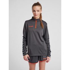 Bluza do piłki nożnej damska Hummel demi-zip hml AUTHENTIC. Szare bluzy sportowe damskie Hummel, m, bez wzorów, bez kaptura, do piłki nożnej. W wyprzedaży za 165.50 zł.