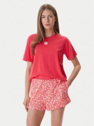 DKNY Piżama YI90095 Koralowy Regular Fit. Pomarańczowe piżamy damskie DKNY, s, bez wzorów, z bawełny, bez ramiączek. Za 359.99 zł.