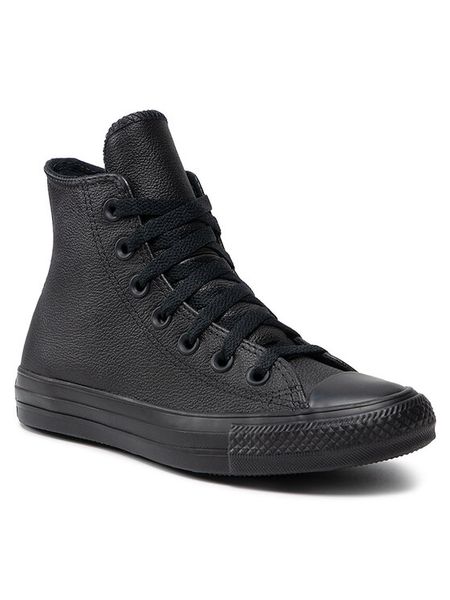 Converse Trampki Chuck Taylor All Star HI 135251C Czarny. Czarne trampki i tenisówki damskie Converse, bez wzorów, ze skóry, retro, bez zapięcia. Za 239.99 zł.