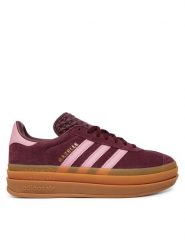 Adidas Sneakersy Gazelle Bold KK2729 Bordowy. Czerwone buty sportowe dziewczęce Adidas, bez wzorów, ze skóry, bez zapięcia. Za 349.99 zł.