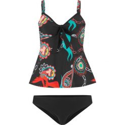 Tankini (2 części) bonprix czarny z nadrukiem. Bikini damskie marki NABAIJI. Za 69.99 zł.