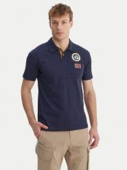 Napapijri Polo E-Reflect NP0A4H4B Granatowy Relaxed Fit. Niebieskie koszulki polo męskie Napapijri, m, bez wzorów, z bawełny, bez ramiączek. Za 529.99 zł.