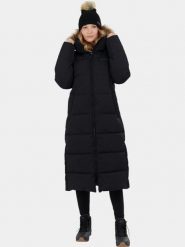 Płaszcz Zimowy Damski Fundango Meganne. Czarne płaszcze damskie Fundango, na zimę, l, bez wzorów, z futra, eleganckie, krótkie. Za 599.90 zł.