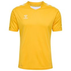 Jersey Hummel Core XK Poly. Brązowe koszulki sportowe męskie Hummel, bez wzorów, z jersey, bez kołnierzyka, bez ramiączek, na fitness i siłownię. Za 143.50 zł.