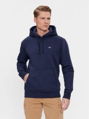 Tommy Jeans Bluza Regular Fleece DM0DM09593 Granatowy Regular Fit. Niebieskie bluzy męskie Tommy Jeans, m, bez wzorów, z jeansu, bez kaptura. Za 229.99 zł.