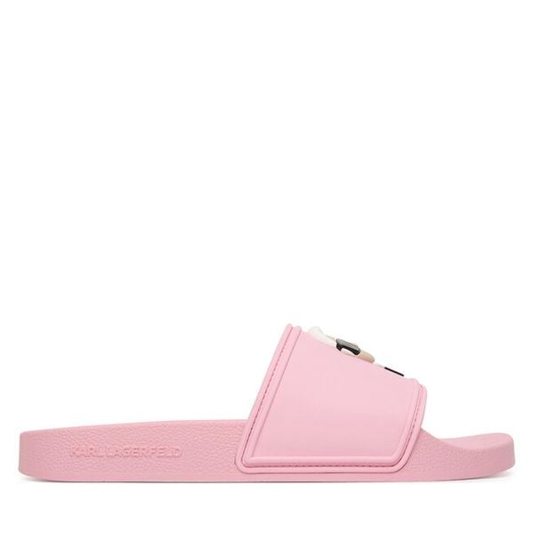 Klapki KARL LAGERFELD. Czerwone klapki damskie KARL LAGERFELD, bez wzorów, bez obcasa. Za 379.99 zł.