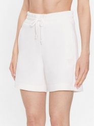 Guess Szorty sportowe Elly V2YD10 K7UW2 Biały Relaxed Fit. Białe szorty sportowe damskie Guess, xxs, z aplikacjami, z wiskozy, sportowe. Za 149.99 zł.