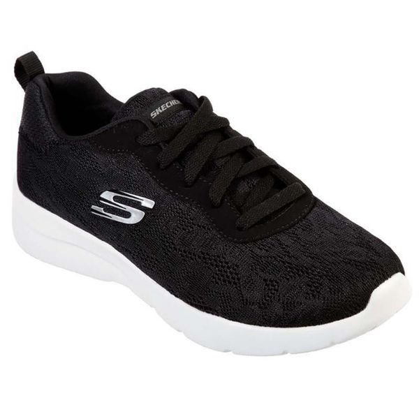 Buty Dynamight 2.0 Homespun Rozmiar 37 Czarny - 12963-BKW. Czarne obuwie sportowe damskie Skechers, bez wzorów, z materiału. Za 219.99 zł.