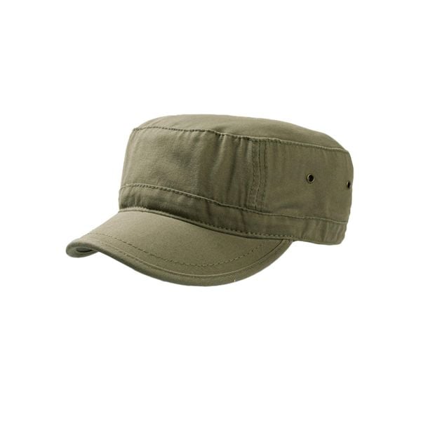 Czapka Miejska Z Bawełny Chino. Zielone czapki i kapelusze damskie ATLANTIS, bez wzorów, z bawełny. Za 60.99 zł.