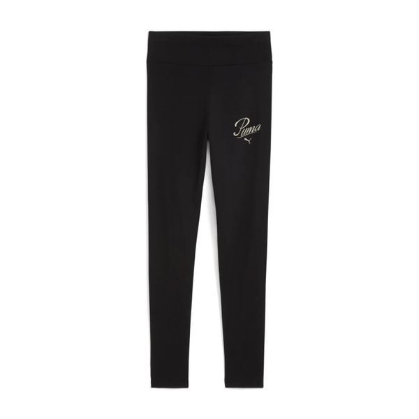 Legginsy dziewczęce Puma Script. Czarne legginsy dla dziewczynek Puma, bez wzorów, z materiału. Za 136.50 zł.
