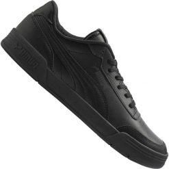 Puma Caracal 01 M 369863-01 czarne. Czarne trampki męskie Puma, bez wzorów, z materiału, bez zapięcia. W wyprzedaży za 339.00 zł.