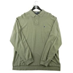 Second life - Polo Ralph Lauren koszulka męska z długim rękawem - Jak nowy. Zielone koszulki polo męskie Ralph Lauren, m, bez wzorów, z materiału, eleganckie, bez ramiączek. Za 127.76 zł.