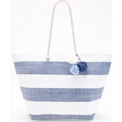 Duży shopper w paski - Niebieski. Paski damskie marki bonprix. W wyprzedaży za 39.99 zł.