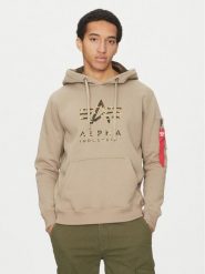 Alpha Industries Bluza Camo Tpu 146337 Beżowy Regular Fit. Brązowe bluzy męskie Alpha Industries, m, bez wzorów, z bawełny, bez kaptura. Za 279.99 zł.
