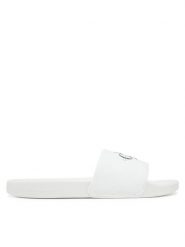 Calvin Klein Jeans Klapki Slide Monogram Cv YM0YM01271 Biały. Białe klapki męskie Calvin Klein Jeans, z jeansu. Za 109.99 zł.